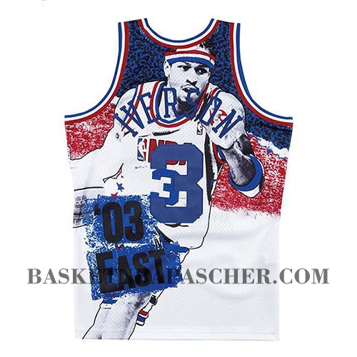 Maillot All Star 2003 Allen Iverson Mitchell & Ness Blanc